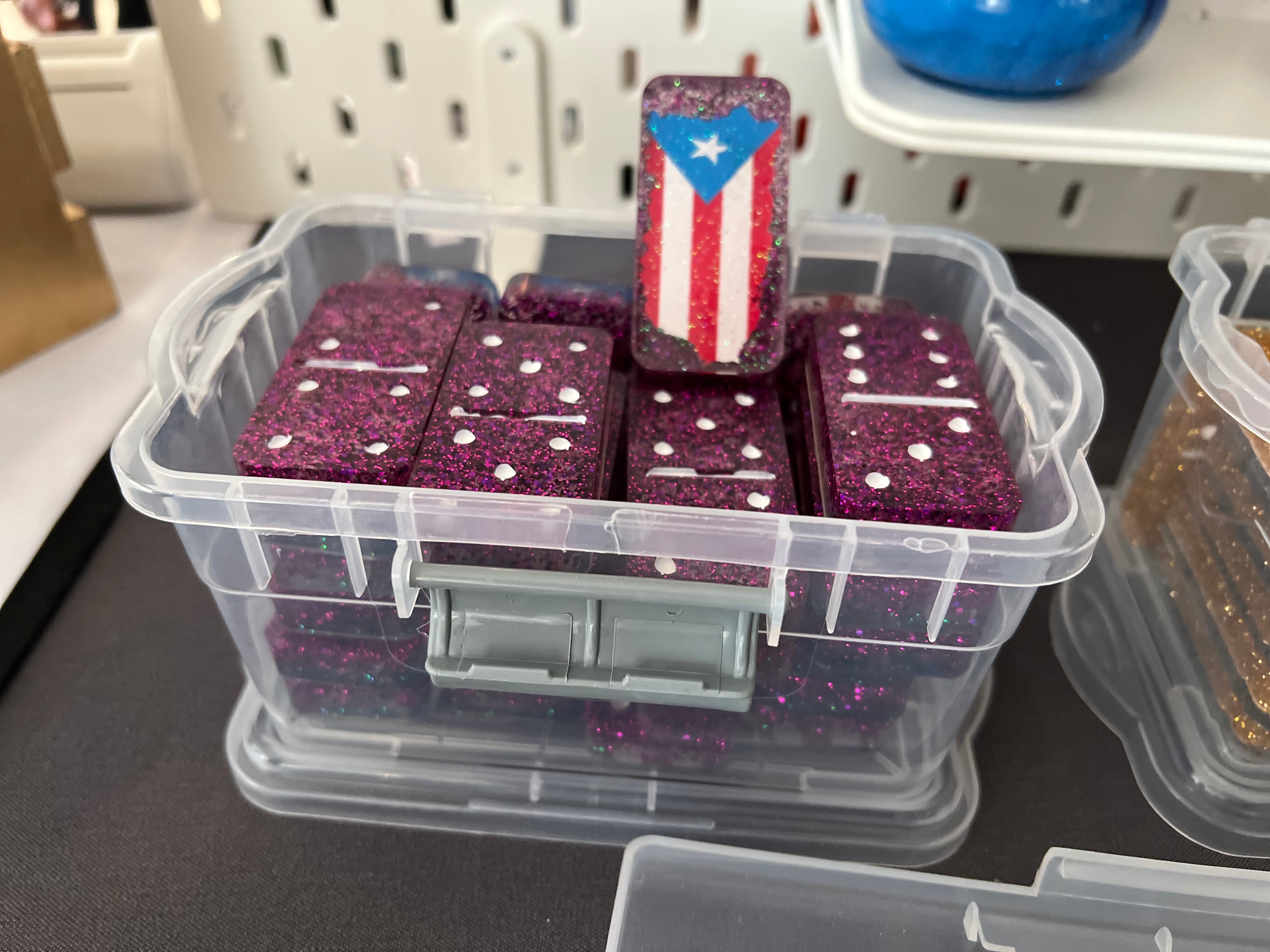Jumbo-sized custom resin dominoes